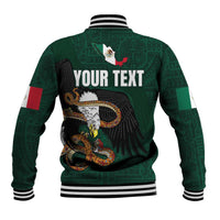 Personalized Mexican Culture Baseball Jacket Aztec Spirit Mexico with Eagle Emblem and Maya Ancient - Wonder Print Shop