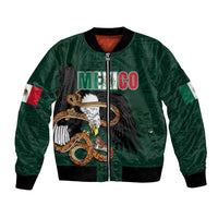 Personalized Mexican Culture Bomber Jacket Aztec Spirit Mexico with Eagle Emblem and Maya Ancient - Wonder Print Shop