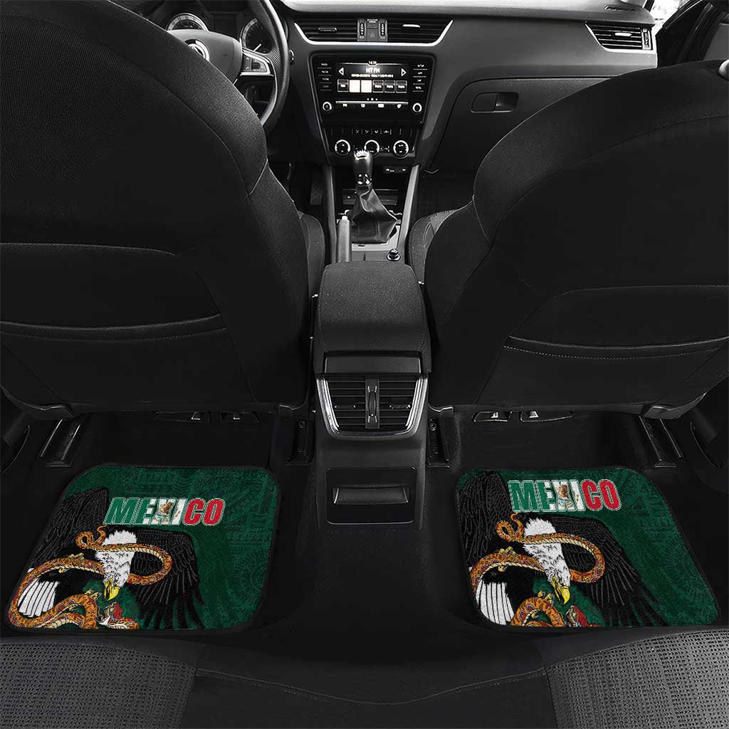 Personalized Mexican Culture Car Mats Aztec Spirit Mexico with Eagle Emblem and Maya Ancient - Wonder Print Shop