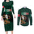 Personalized Mexican Culture Couples Matching Long Sleeve Bodycon Dress and Long Sleeve Button Shirt Aztec Spirit Mexico with Eagle Emblem and Maya Ancient - Wonder Print Shop