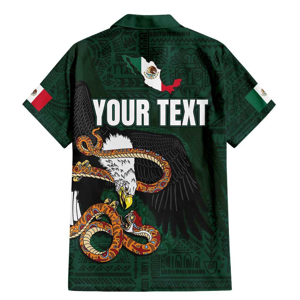 Personalized Mexican Culture Family Matching Mermaid Dress and Hawaiian Shirt Aztec Spirit Mexico with Eagle Emblem and Maya Ancient - Wonder Print Shop