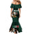 Personalized Mexican Culture Family Matching Mermaid Dress and Hawaiian Shirt Aztec Spirit Mexico with Eagle Emblem and Maya Ancient - Wonder Print Shop