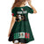 Personalized Mexican Culture Family Matching Off Shoulder Short Dress and Hawaiian Shirt Aztec Spirit Mexico with Eagle Emblem and Maya Ancient - Wonder Print Shop