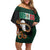 Personalized Mexican Culture Family Matching Off Shoulder Short Dress and Hawaiian Shirt Aztec Spirit Mexico with Eagle Emblem and Maya Ancient - Wonder Print Shop