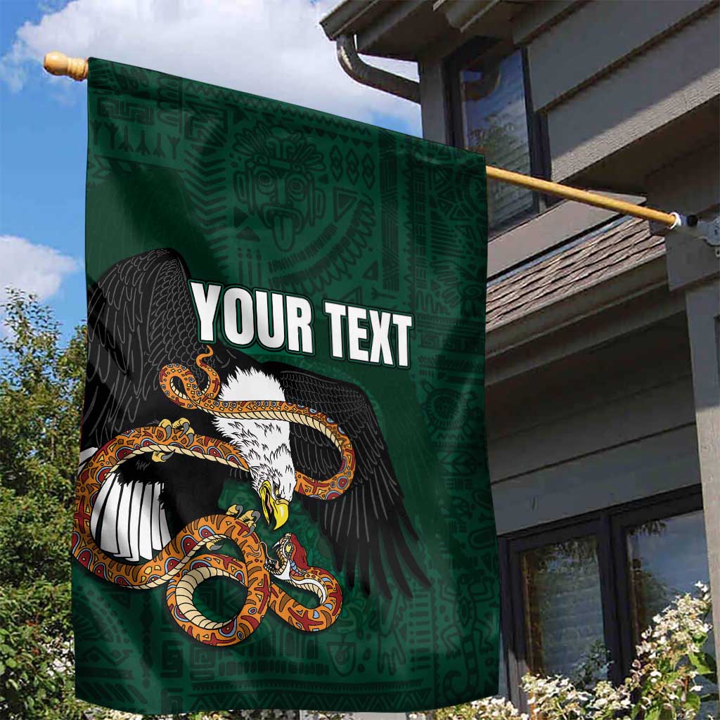 Personalized Mexican Culture Garden Flag Aztec Spirit Mexico with Eagle Emblem and Maya Ancient - Wonder Print Shop