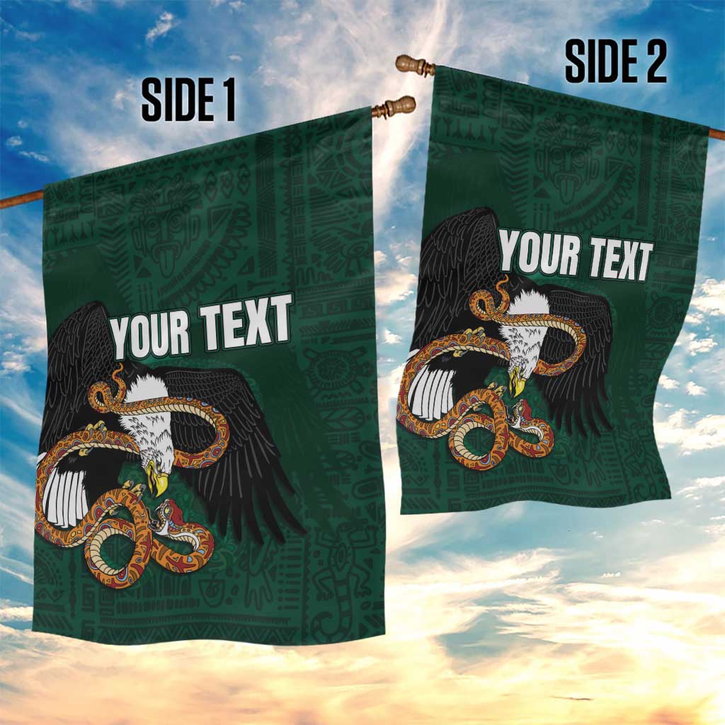 Personalized Mexican Culture Garden Flag Aztec Spirit Mexico with Eagle Emblem and Maya Ancient - Wonder Print Shop