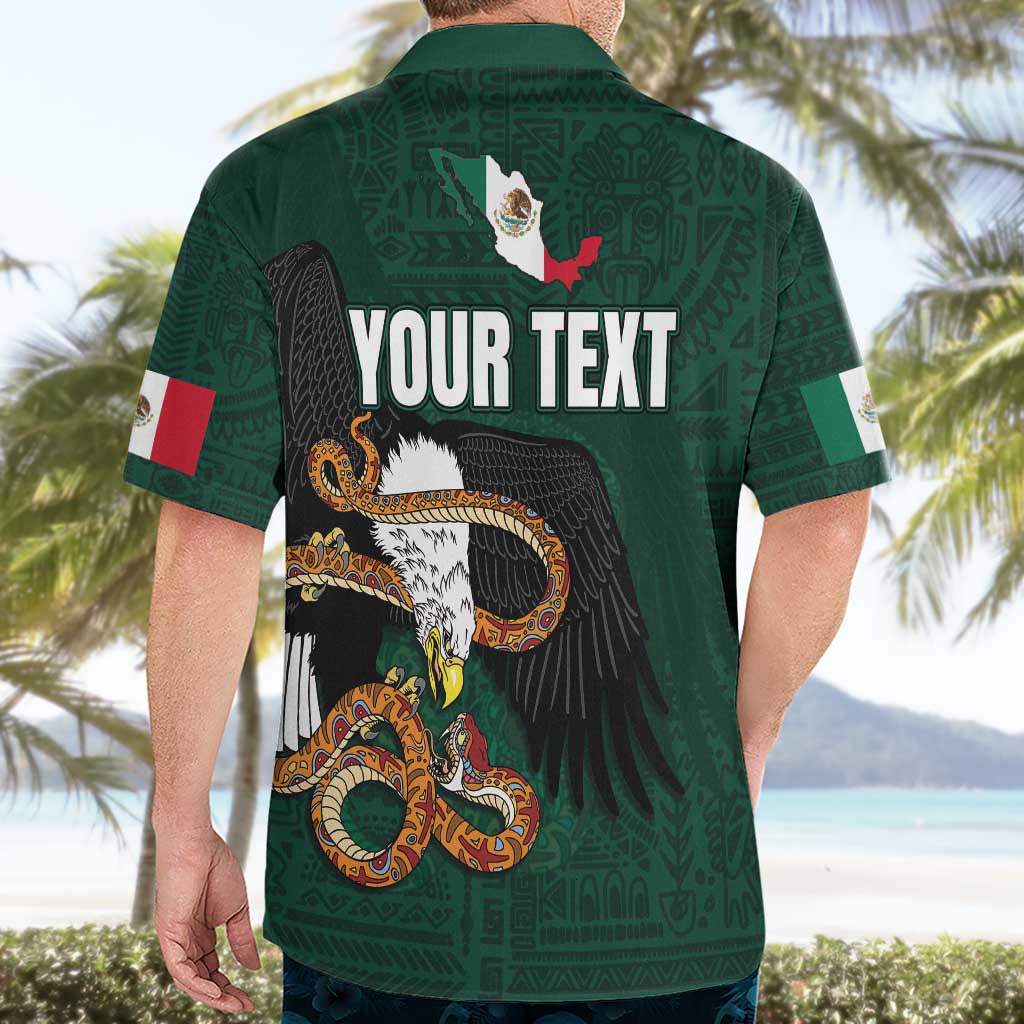 Personalized Mexican Culture Hawaiian Shirt Aztec Spirit Mexico with Eagle Emblem and Maya Ancient - Wonder Print Shop