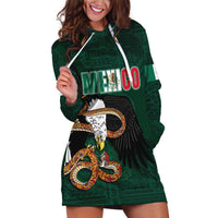 Personalized Mexican Culture Hoodie Dress Aztec Spirit Mexico with Eagle Emblem and Maya Ancient - Wonder Print Shop