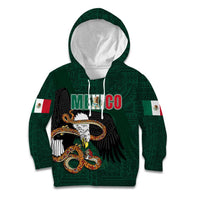 Personalized Mexican Culture Kid Hoodie Aztec Spirit Mexico with Eagle Emblem and Maya Ancient - Wonder Print Shop