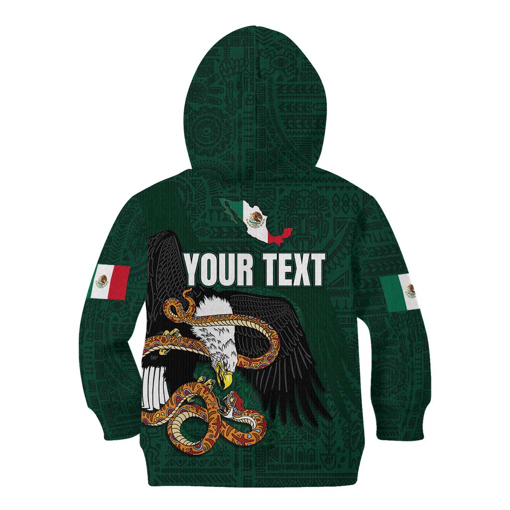 Personalized Mexican Culture Kid Hoodie Aztec Spirit Mexico with Eagle Emblem and Maya Ancient - Wonder Print Shop