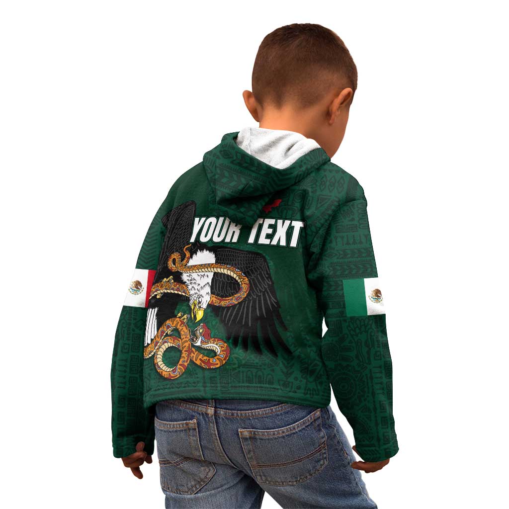 Personalized Mexican Culture Kid Hoodie Aztec Spirit Mexico with Eagle Emblem and Maya Ancient - Wonder Print Shop