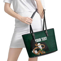 Personalized Mexican Culture Leather Tote Bag Aztec Spirit Mexico with Eagle Emblem and Maya Ancient - Wonder Print Shop
