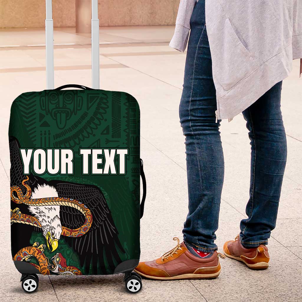 Personalized Mexican Culture Luggage Cover Aztec Spirit Mexico with Eagle Emblem and Maya Ancient - Wonder Print Shop