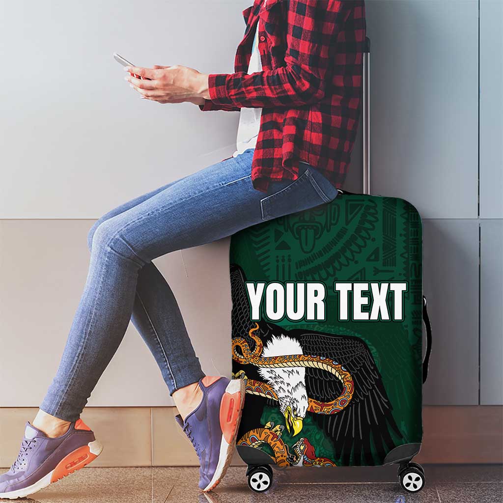 Personalized Mexican Culture Luggage Cover Aztec Spirit Mexico with Eagle Emblem and Maya Ancient - Wonder Print Shop