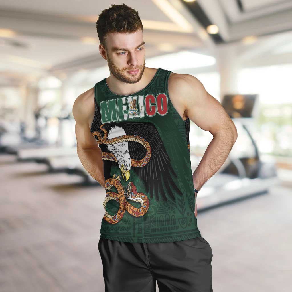 Personalized Mexican Culture Men Tank Top Aztec Spirit Mexico with Eagle Emblem and Maya Ancient - Wonder Print Shop