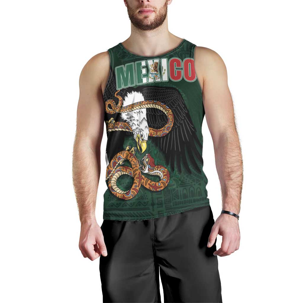 Personalized Mexican Culture Men Tank Top Aztec Spirit Mexico with Eagle Emblem and Maya Ancient - Wonder Print Shop