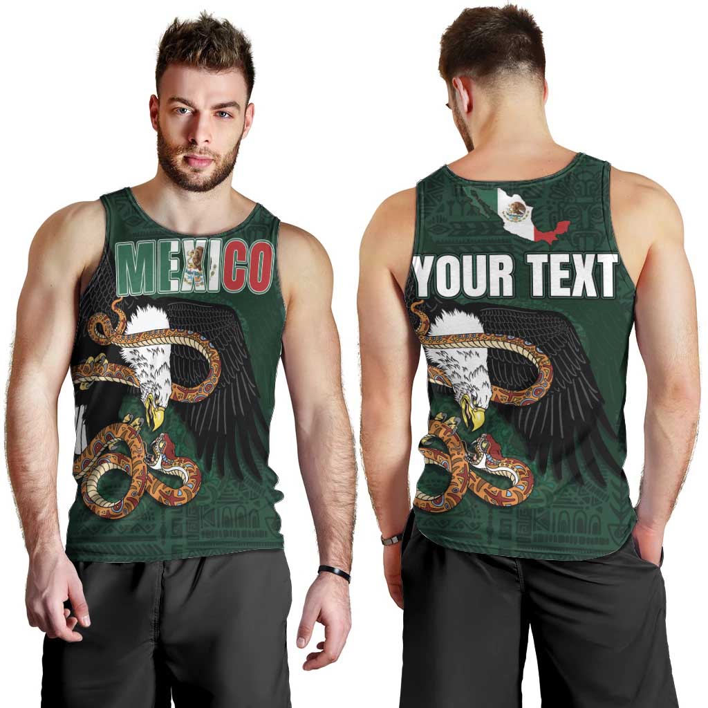 Personalized Mexican Culture Men Tank Top Aztec Spirit Mexico with Eagle Emblem and Maya Ancient - Wonder Print Shop