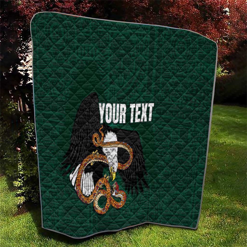 Personalized Mexican Culture Quilt Aztec Spirit Mexico with Eagle Emblem and Maya Ancient - Wonder Print Shop