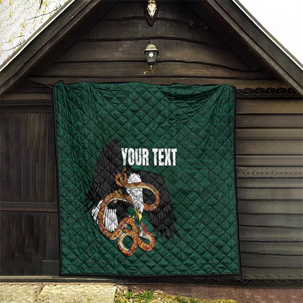 Personalized Mexican Culture Quilt Aztec Spirit Mexico with Eagle Emblem and Maya Ancient - Wonder Print Shop