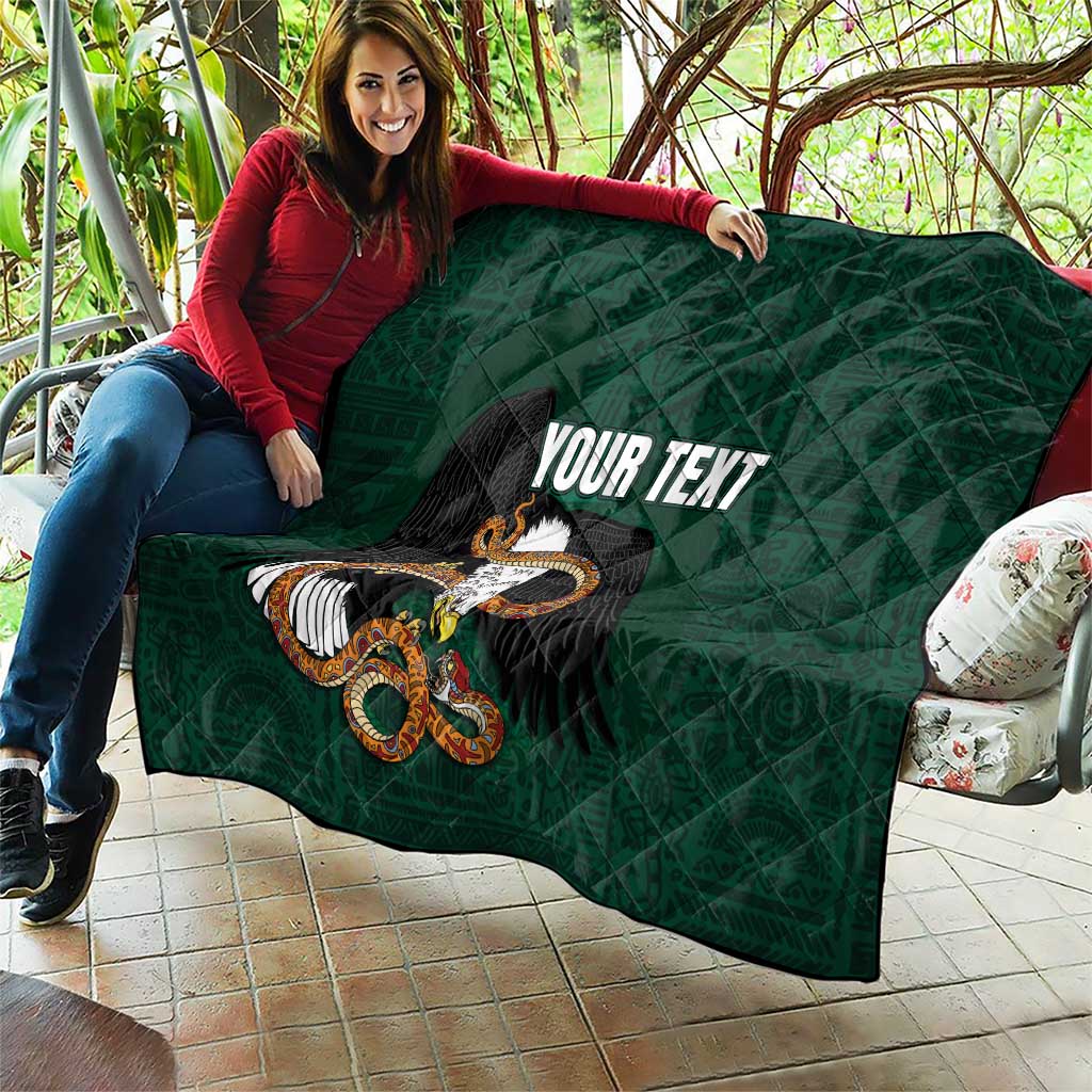 Personalized Mexican Culture Quilt Aztec Spirit Mexico with Eagle Emblem and Maya Ancient - Wonder Print Shop