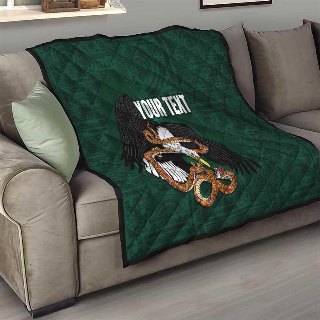Personalized Mexican Culture Quilt Aztec Spirit Mexico with Eagle Emblem and Maya Ancient - Wonder Print Shop