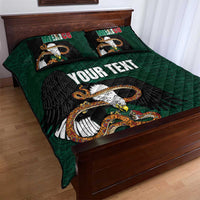 Personalized Mexican Culture Quilt Bed Set Aztec Spirit Mexico with Eagle Emblem and Maya Ancient - Wonder Print Shop