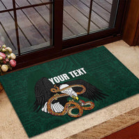 Personalized Mexican Culture Rubber Doormat Aztec Spirit Mexico with Eagle Emblem and Maya Ancient - Wonder Print Shop