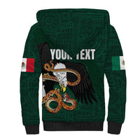 Personalized Mexican Culture Sherpa Hoodie Aztec Spirit Mexico with Eagle Emblem and Maya Ancient - Wonder Print Shop
