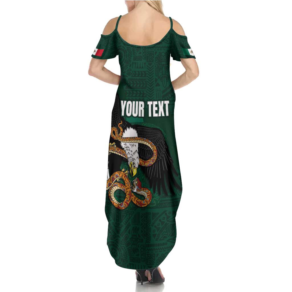 Personalized Mexican Culture Summer Maxi Dress Aztec Spirit Mexico with Eagle Emblem and Maya Ancient - Wonder Print Shop