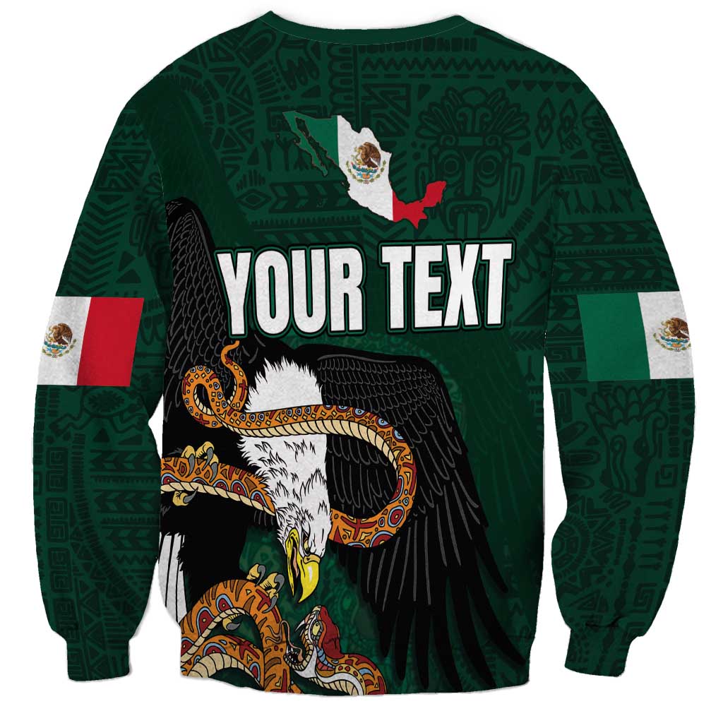 Personalized Mexican Culture Sweatshirt Aztec Spirit Mexico with Eagle Emblem and Maya Ancient - Wonder Print Shop