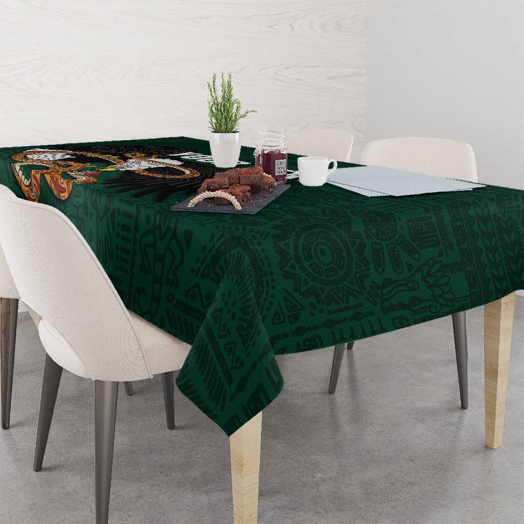Personalized Mexican Culture Tablecloth Aztec Spirit Mexico with Eagle Emblem and Maya Ancient - Wonder Print Shop