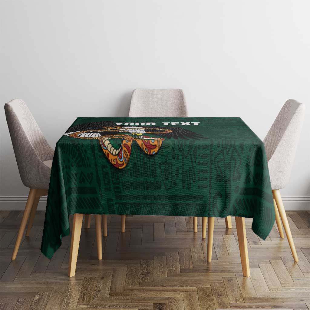 Personalized Mexican Culture Tablecloth Aztec Spirit Mexico with Eagle Emblem and Maya Ancient - Wonder Print Shop