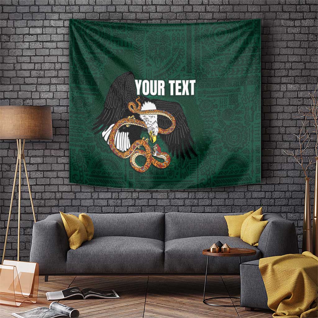 Personalized Mexican Culture Tapestry Aztec Spirit Mexico with Eagle Emblem and Maya Ancient - Wonder Print Shop
