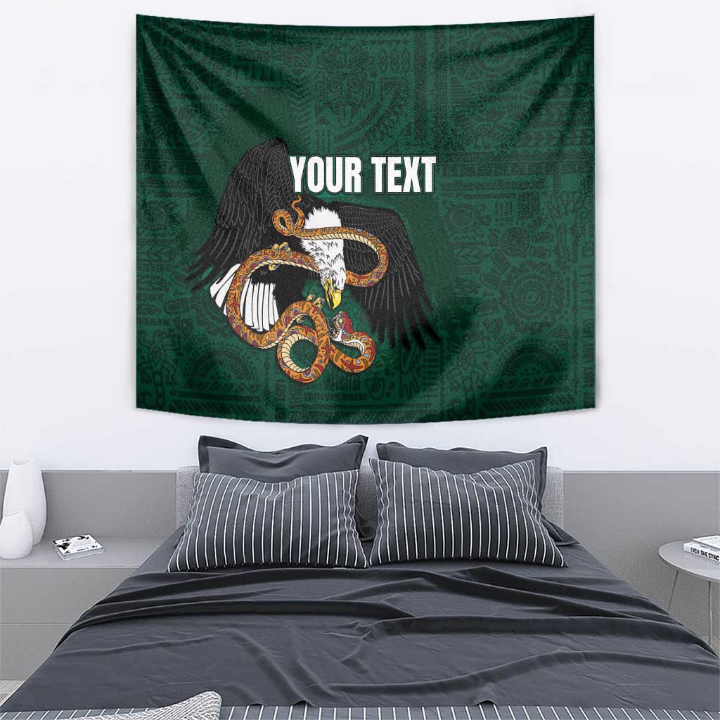 Personalized Mexican Culture Tapestry Aztec Spirit Mexico with Eagle Emblem and Maya Ancient - Wonder Print Shop