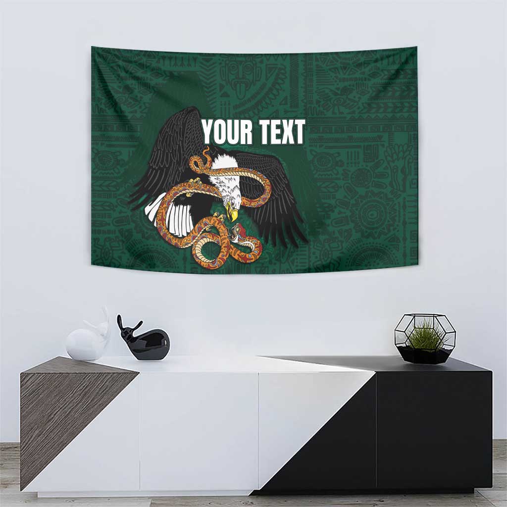Personalized Mexican Culture Tapestry Aztec Spirit Mexico with Eagle Emblem and Maya Ancient - Wonder Print Shop