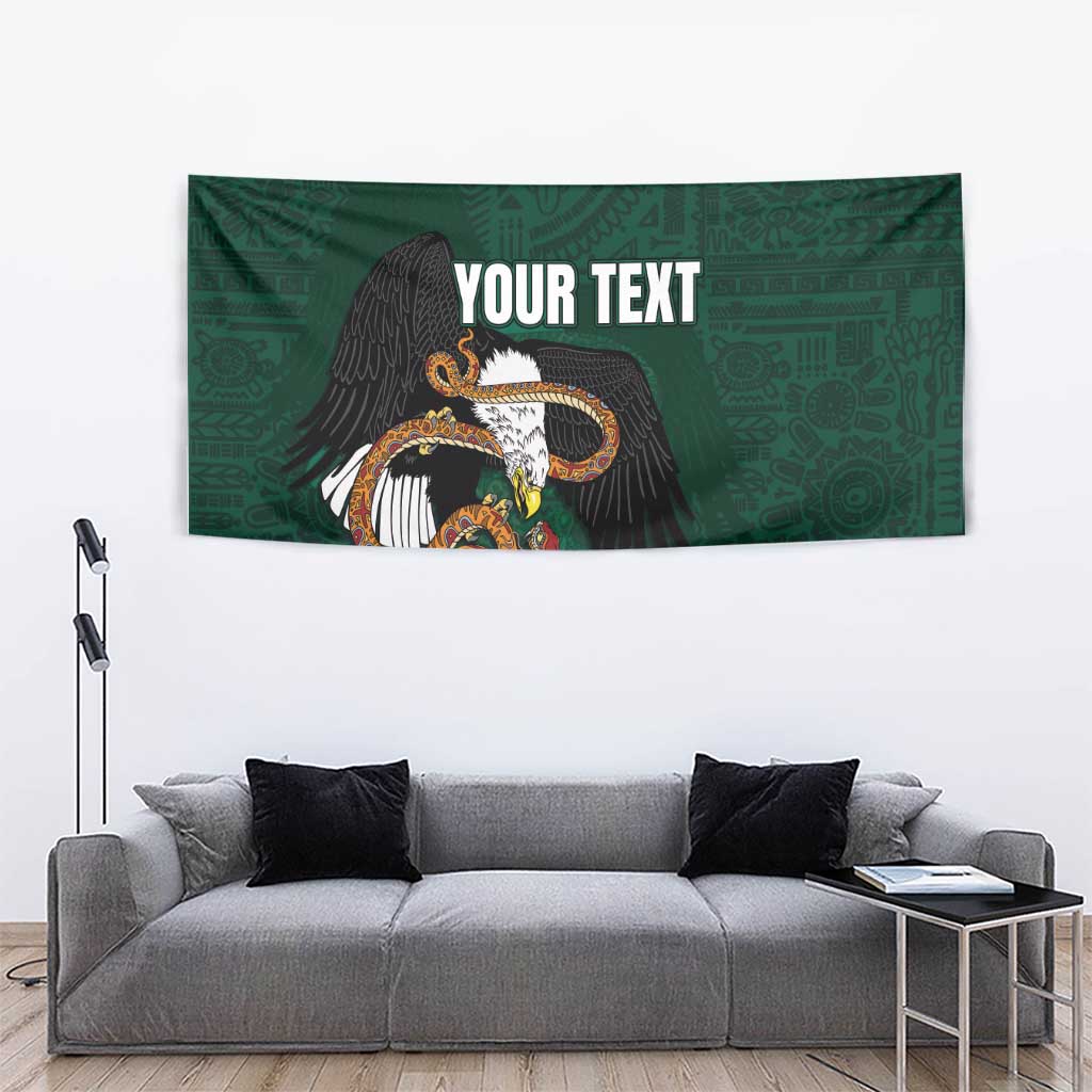 Personalized Mexican Culture Tapestry Aztec Spirit Mexico with Eagle Emblem and Maya Ancient - Wonder Print Shop