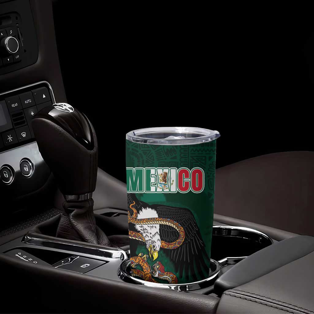 Personalized Mexican Culture Tumbler Cup Aztec Spirit Mexico with Eagle Emblem and Maya Ancient - Wonder Print Shop