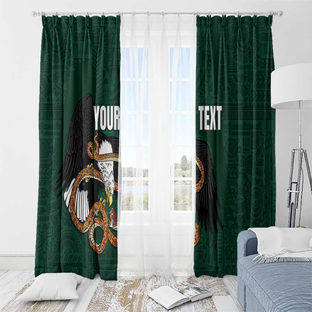 Personalized Mexican Culture Window Curtain Aztec Spirit Mexico with Eagle Emblem and Maya Ancient - Wonder Print Shop
