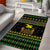 Jamaican Christmas Area Rug - Rastafarian Lion with Xmas Elements Reggae Style - Wonder Print Shop