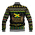 Jamaican Christmas Baseball Jacket - Rastafarian Lion with Xmas Elements Reggae Style - Wonder Print Shop