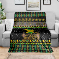 Jamaican Christmas Blanket - Rastafarian Lion with Xmas Elements Reggae Style