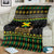 Jamaican Christmas Blanket - Rastafarian Lion with Xmas Elements Reggae Style