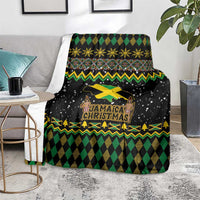 Jamaican Christmas Blanket - Rastafarian Lion with Xmas Elements Reggae Style