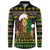 Jamaican Christmas Button Sweatshirt - Rastafarian Lion with Xmas Elements Reggae Style - Wonder Print Shop