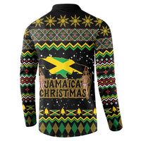 Jamaican Christmas Button Sweatshirt - Rastafarian Lion with Xmas Elements Reggae Style - Wonder Print Shop