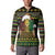 Jamaican Christmas Button Sweatshirt - Rastafarian Lion with Xmas Elements Reggae Style - Wonder Print Shop