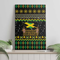 Jamaican Christmas Canvas Wall Art - Rastafarian Lion with Xmas Elements Reggae Style - Wonder Print Shop