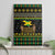 Jamaican Christmas Canvas Wall Art - Rastafarian Lion with Xmas Elements Reggae Style - Wonder Print Shop