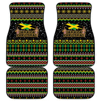 Jamaican Christmas Car Mats - Rastafarian Lion with Xmas Elements Reggae Style - Wonder Print Shop