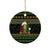 Jamaican Christmas Ceramic Ornament - Rastafarian Lion with Xmas Elements Reggae Style - Wonder Print Shop
